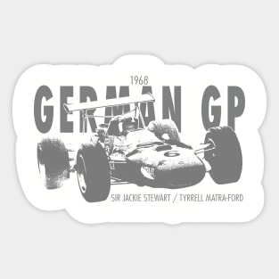 1968 German GP -  Sir Jackie Stewart Sticker